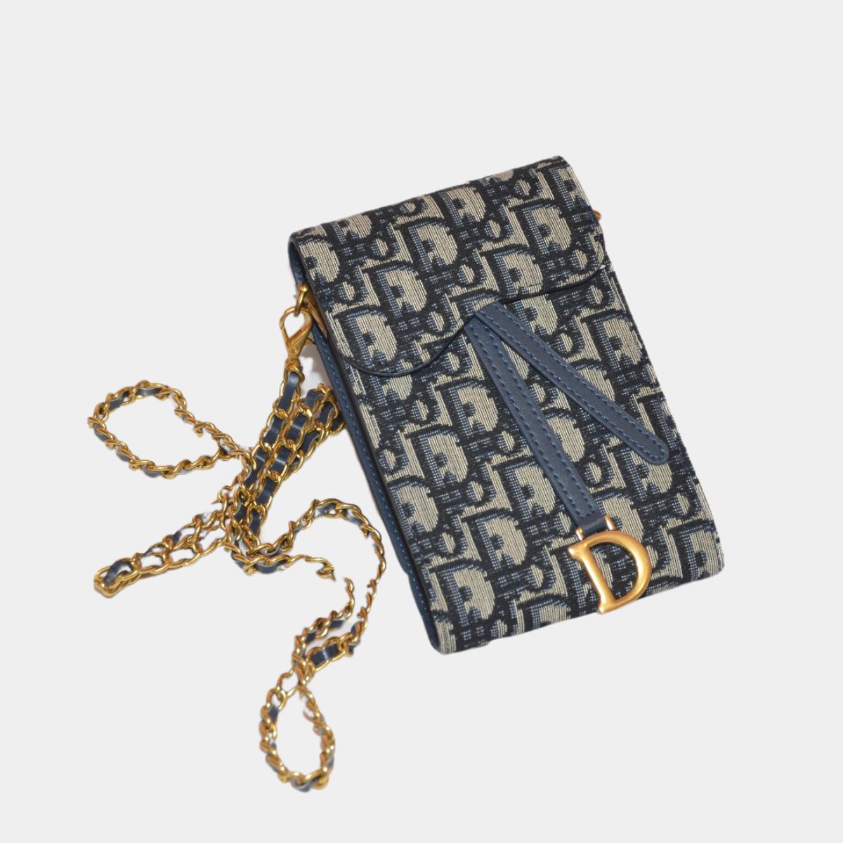 Дамски портфейл Christian Dior от жакард и естествена кожа