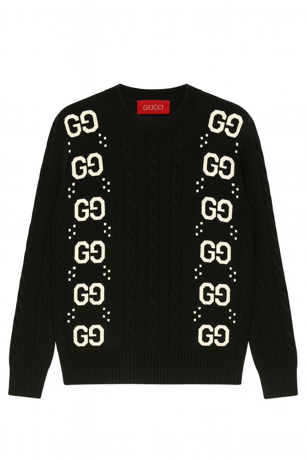 Плетен пуловер GG Icon