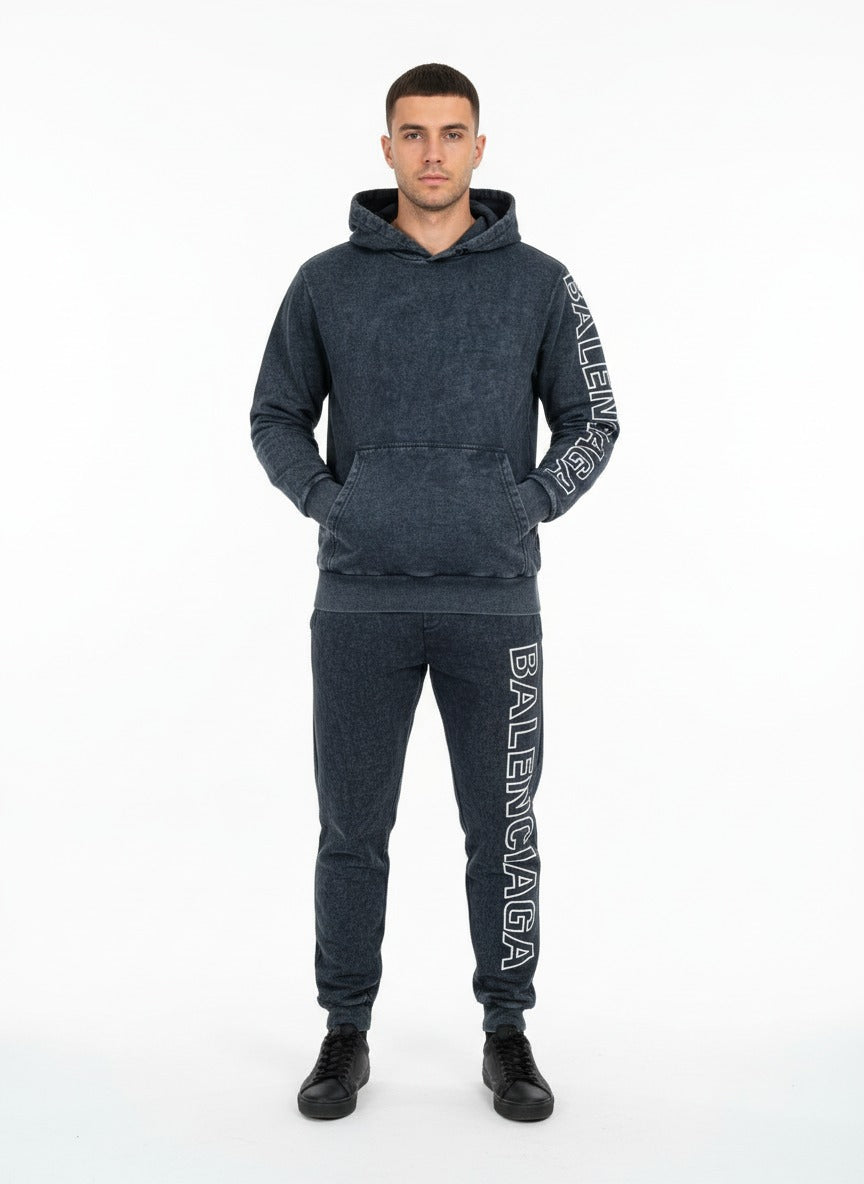 Мъжки спортен комплект B "Washed Black Logo"