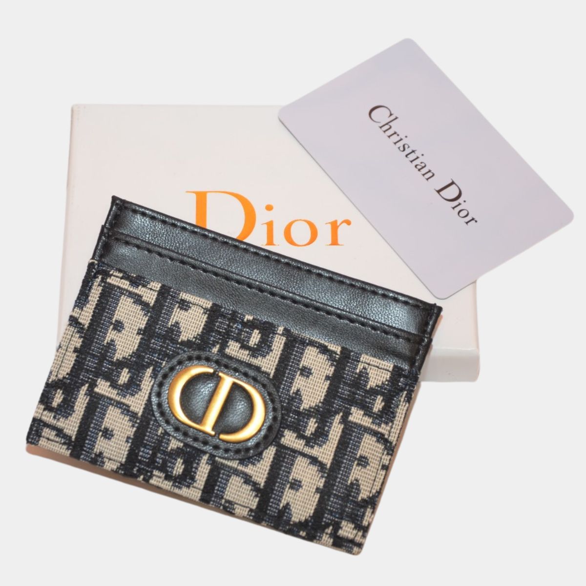 Унисекс кардхолдер Christian Dior от естествена кожа