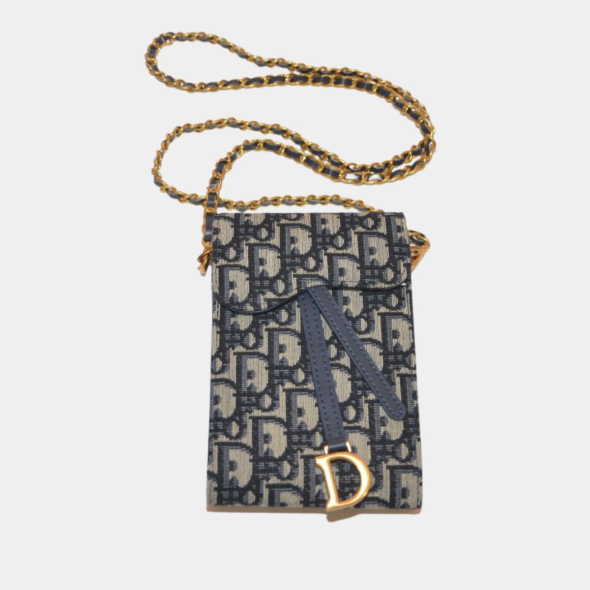 Дамски портфейл Christian Dior от жакард и естествена кожа