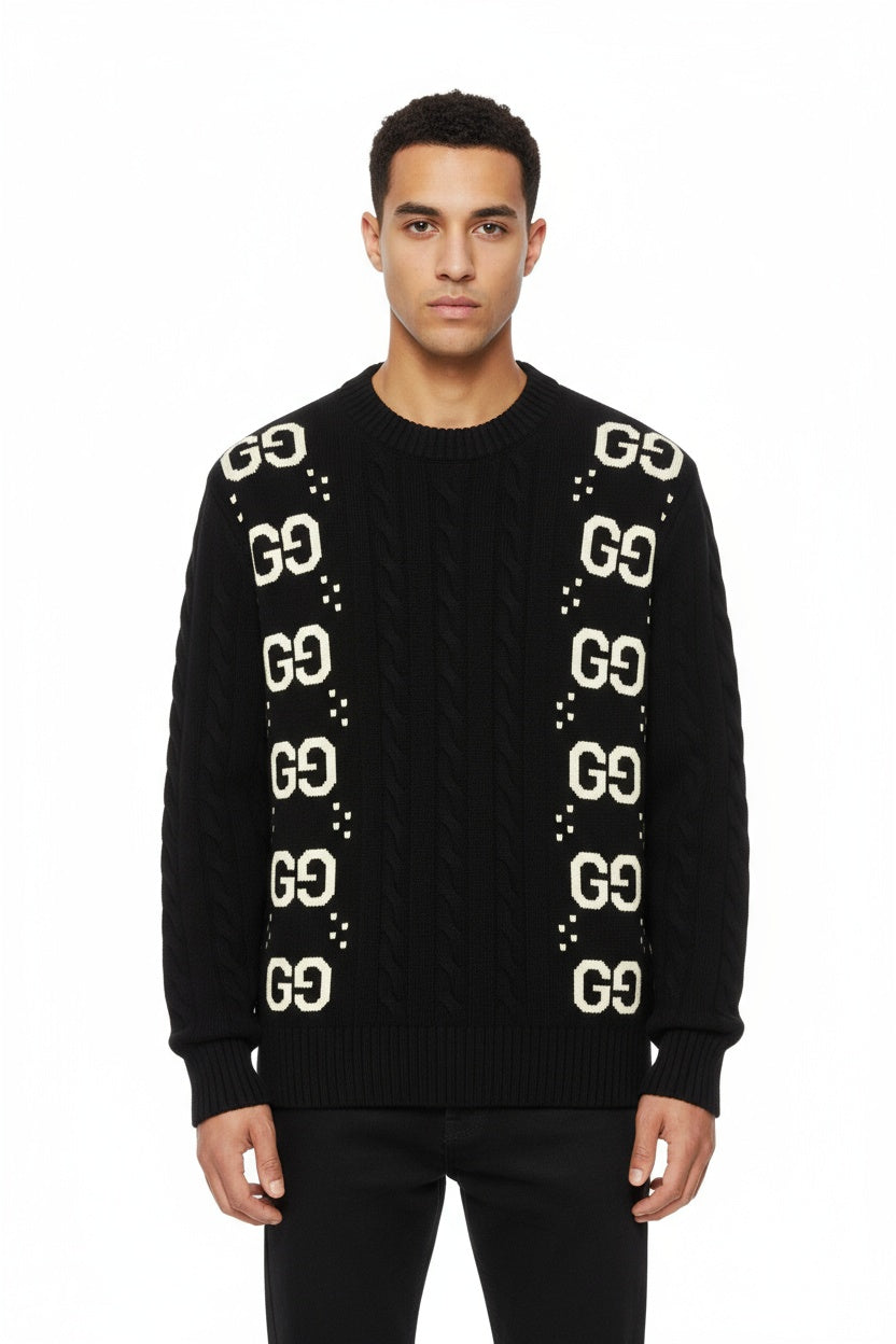 Плетен пуловер GG Icon