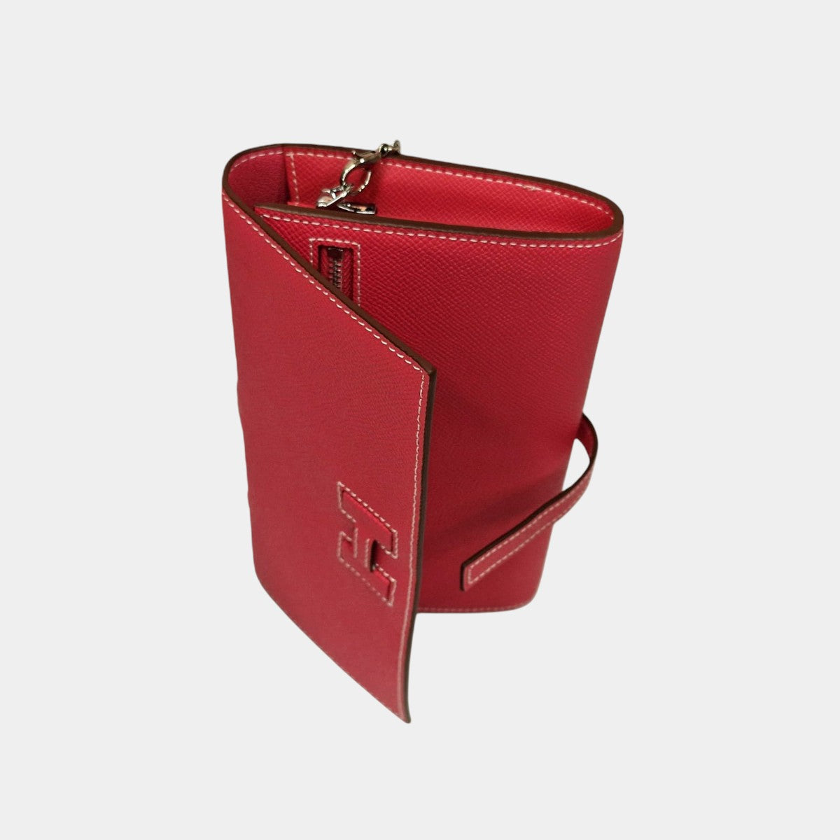 Дамско портмоне с дълга дръжка Hermes от естествена кожа