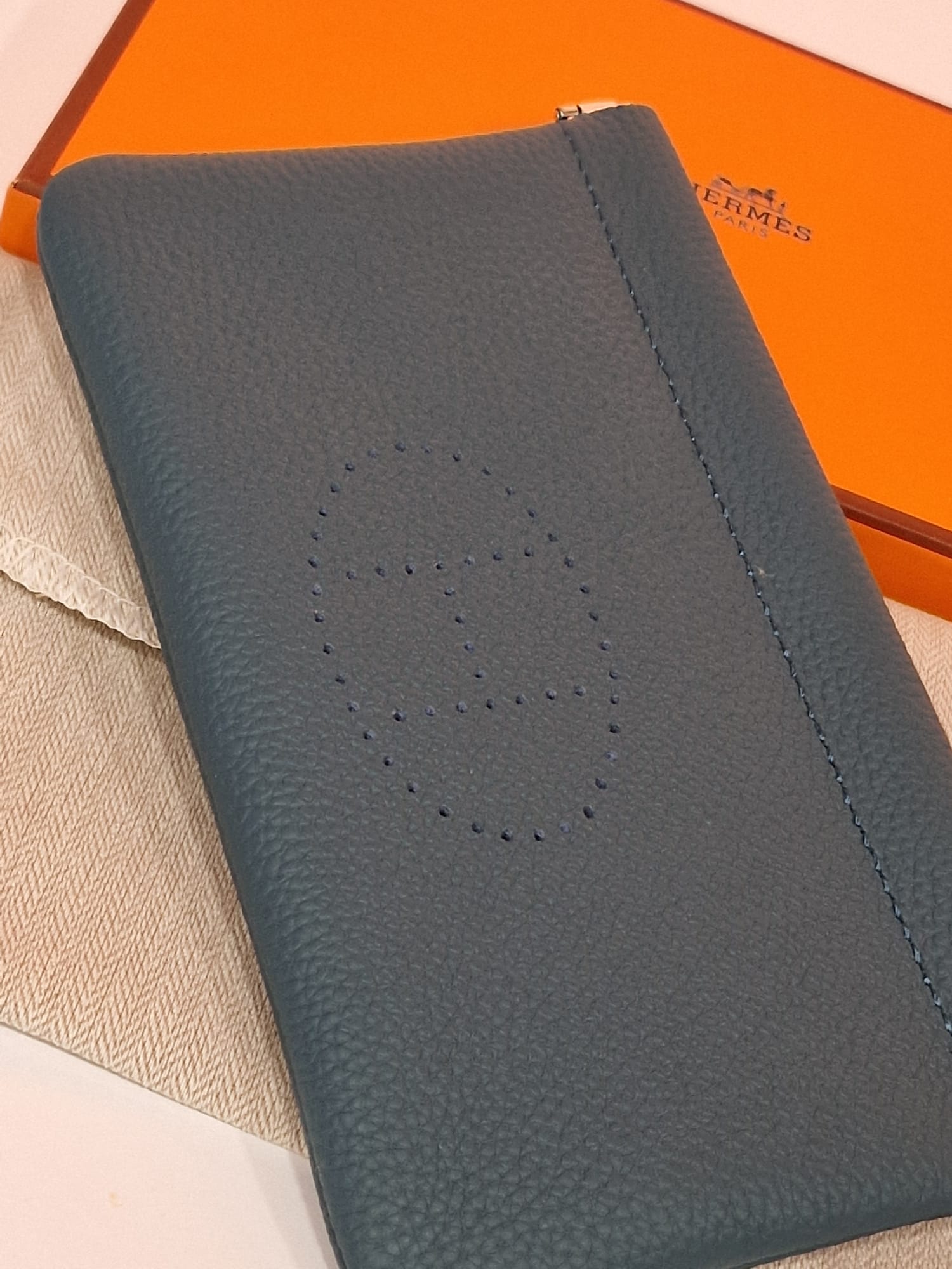 Унисекс портфейл Hermes от естествена кожа